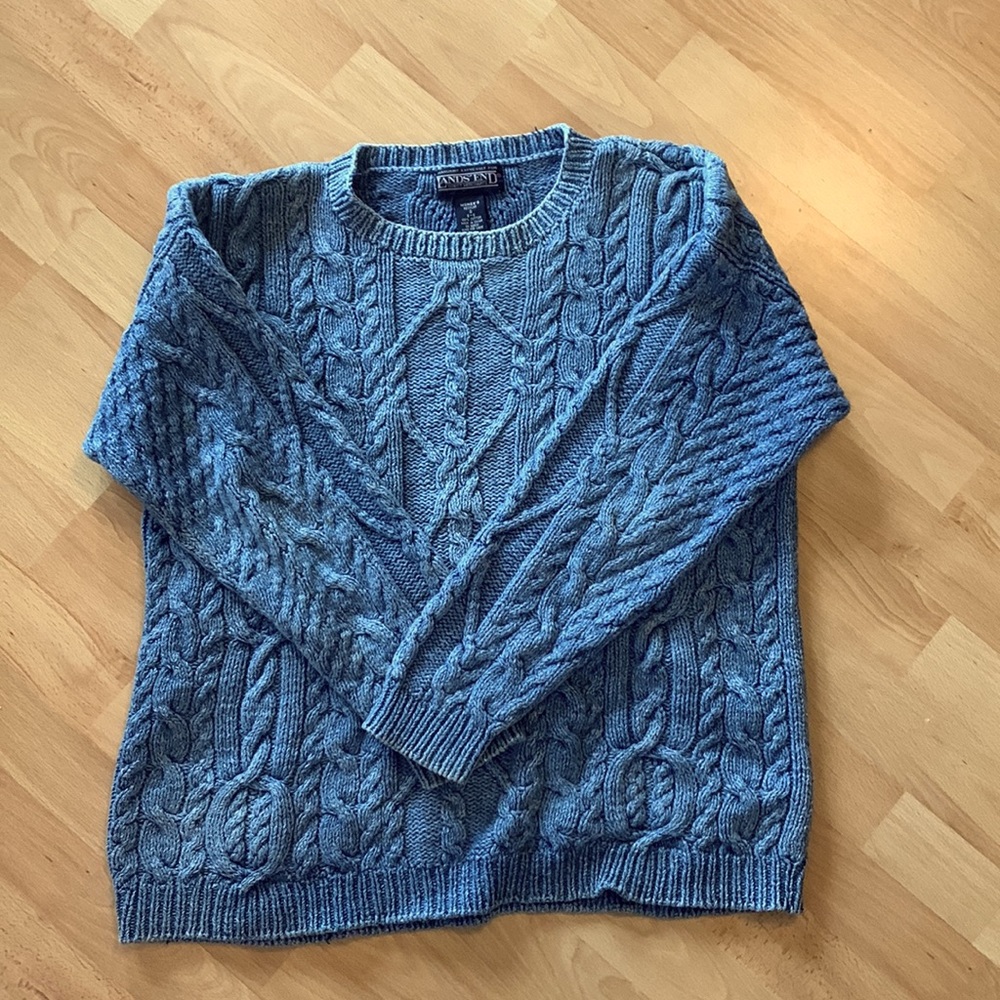 LAND’S END VINTAGE cotton pullover sweater